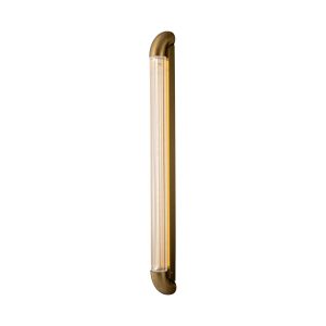 Art Deco Wall Light with Linear Striped Glass Shade