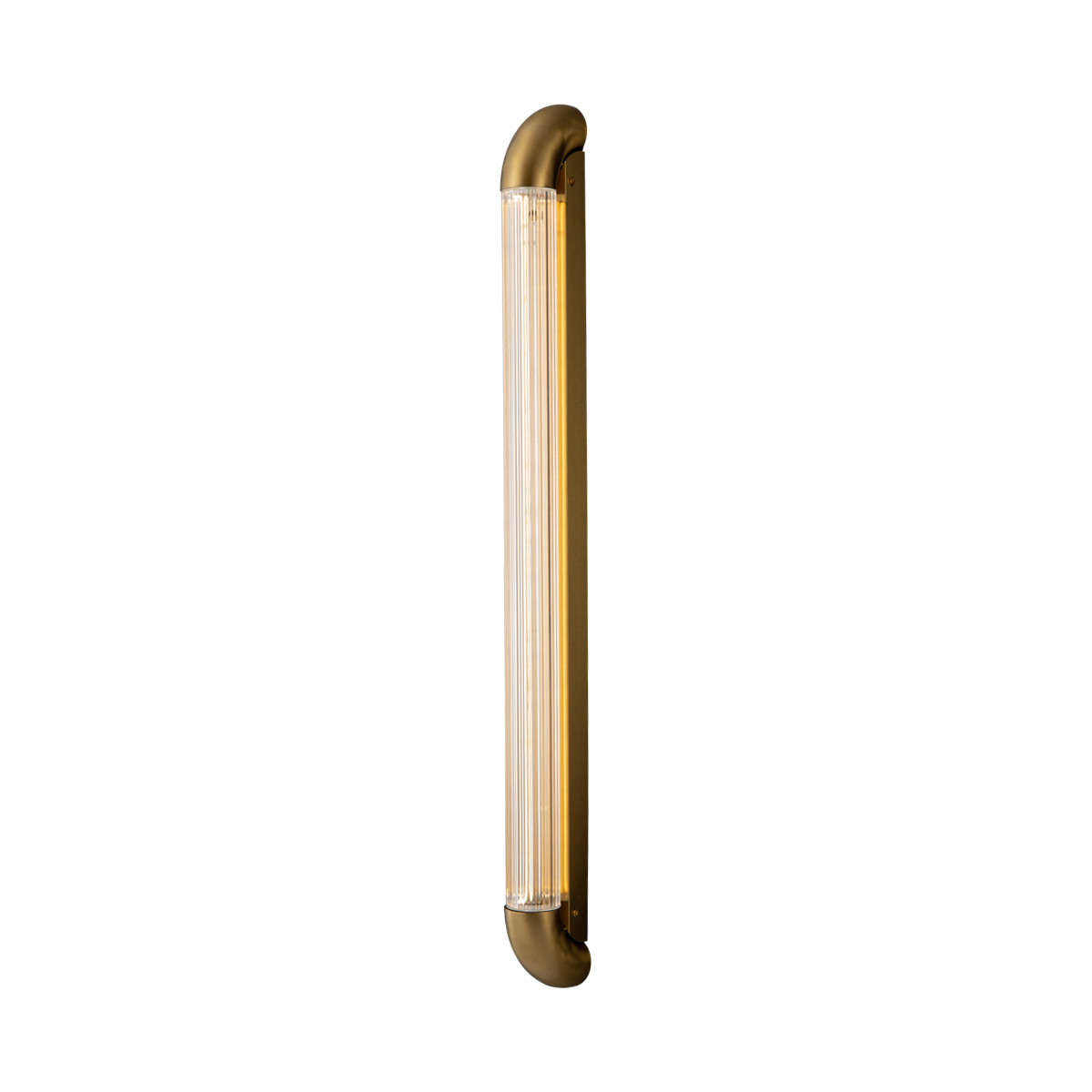 Art Deco Wall Light with Linear Striped Glass Shade 1 Art Deco Wall Light with Linear Striped Glass Shade