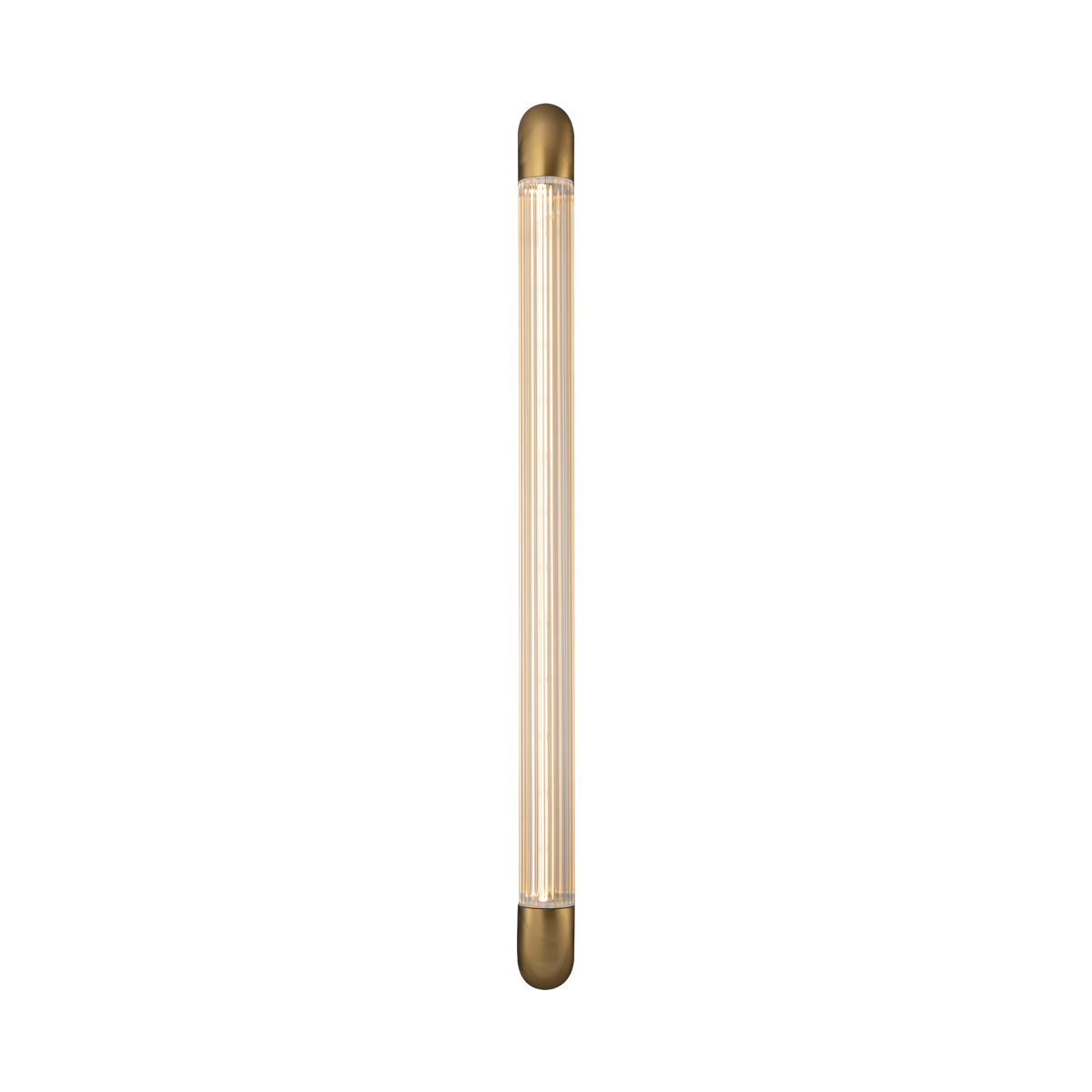Art Deco Wall Light with Linear Striped Glass Shade 2 Art Deco Wall Light with Linear Striped Glass Shade - Image 2