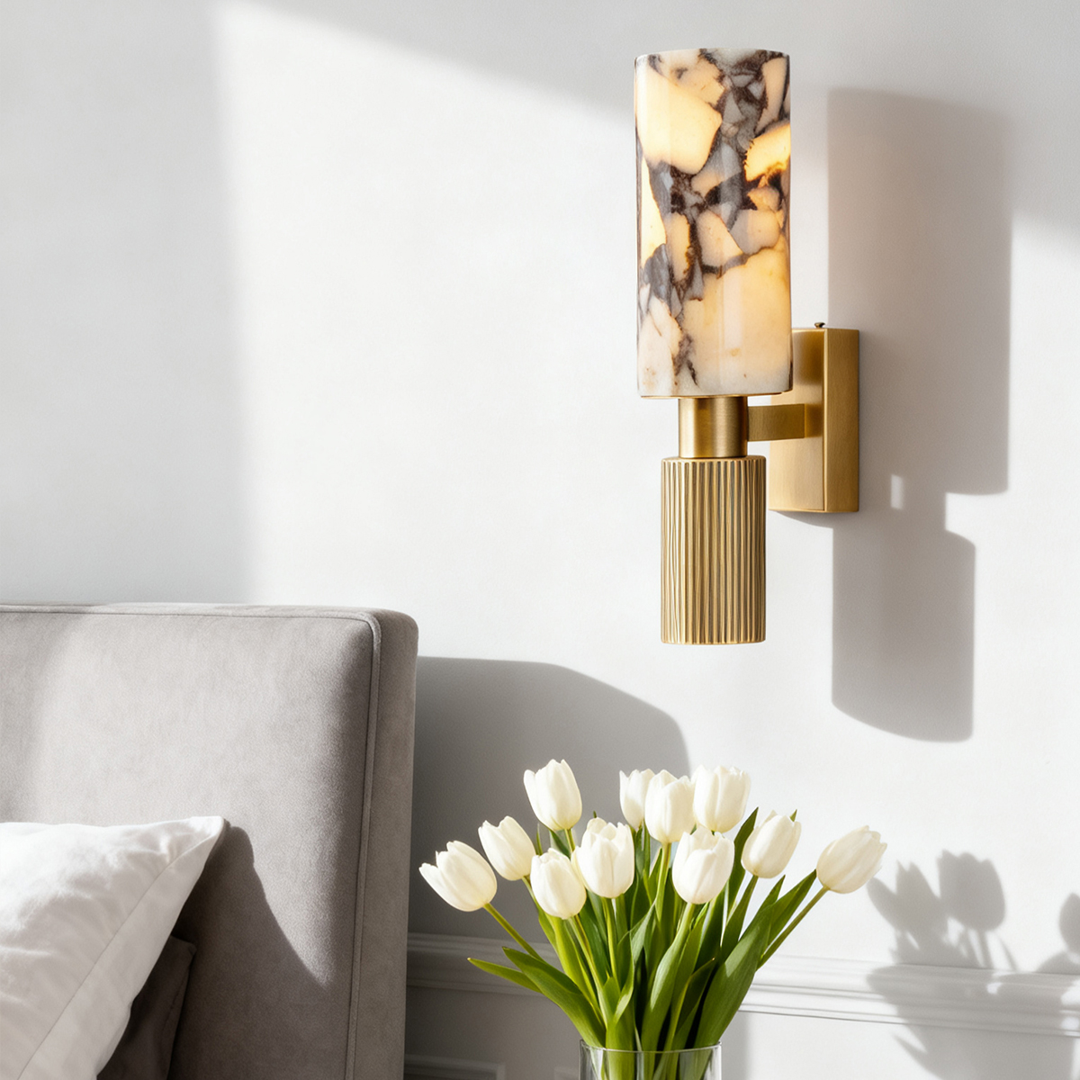 Art Deco Brass Wall Sconce 5 Art Deco Brass Wall Sconce - Image 5