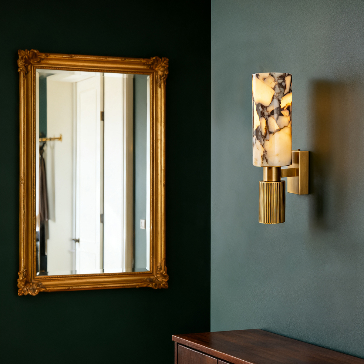 Art Deco Brass Wall Sconce 6 Art Deco Brass Wall Sconce - Image 6