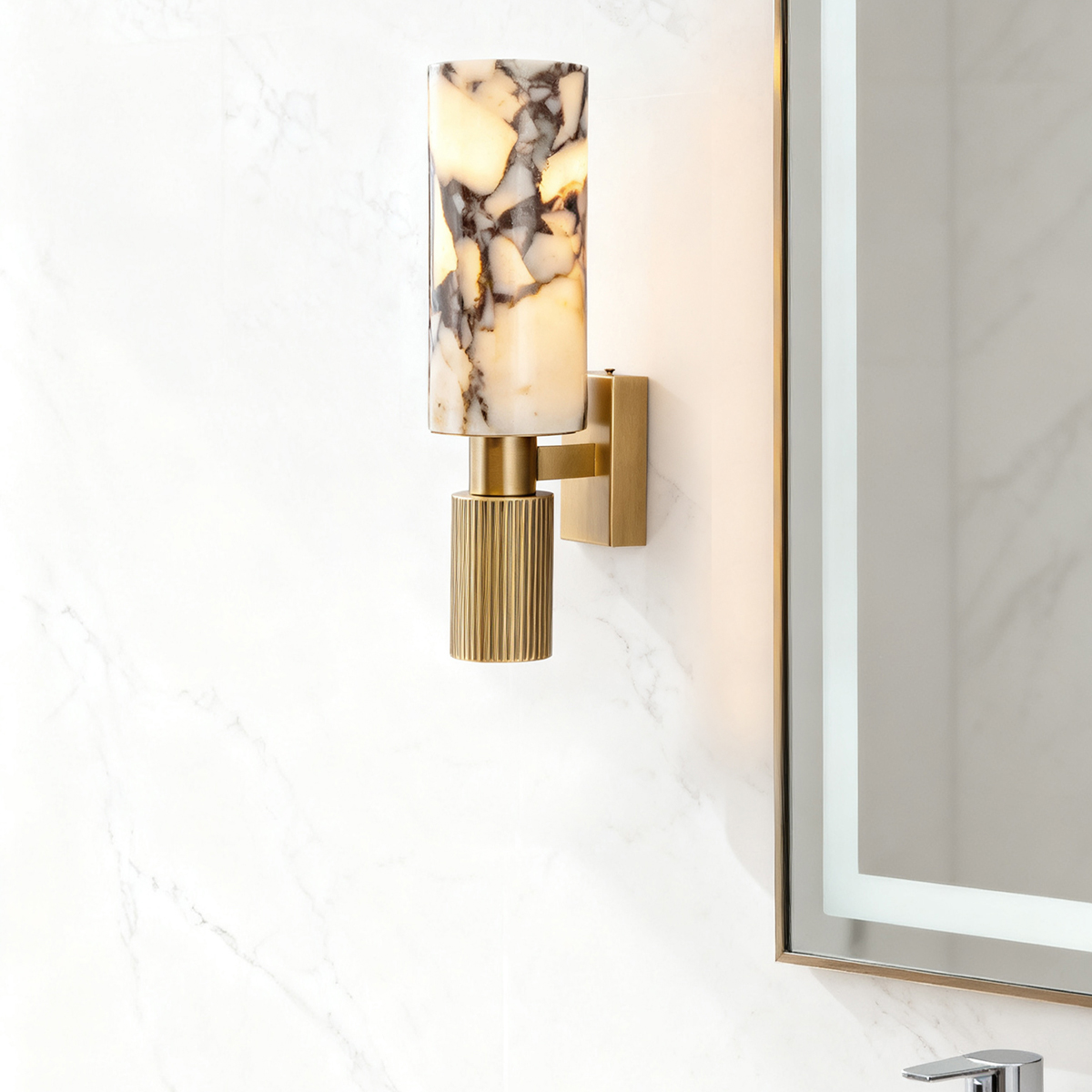 Art Deco Brass Wall Sconce 8 Art Deco Brass Wall Sconce - Image 8