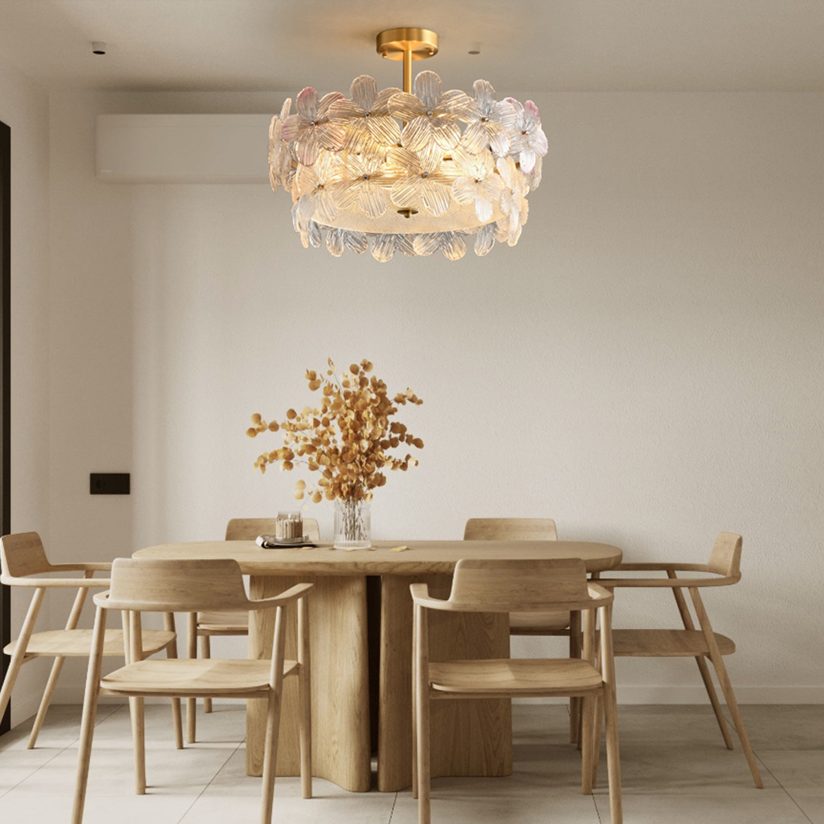 Blossoming Elegance: Modern Luxury Flush Mount Flower Chandelier 4 Blossoming Elegance: Modern Luxury Flush Mount Flower Chandelier - Image 4