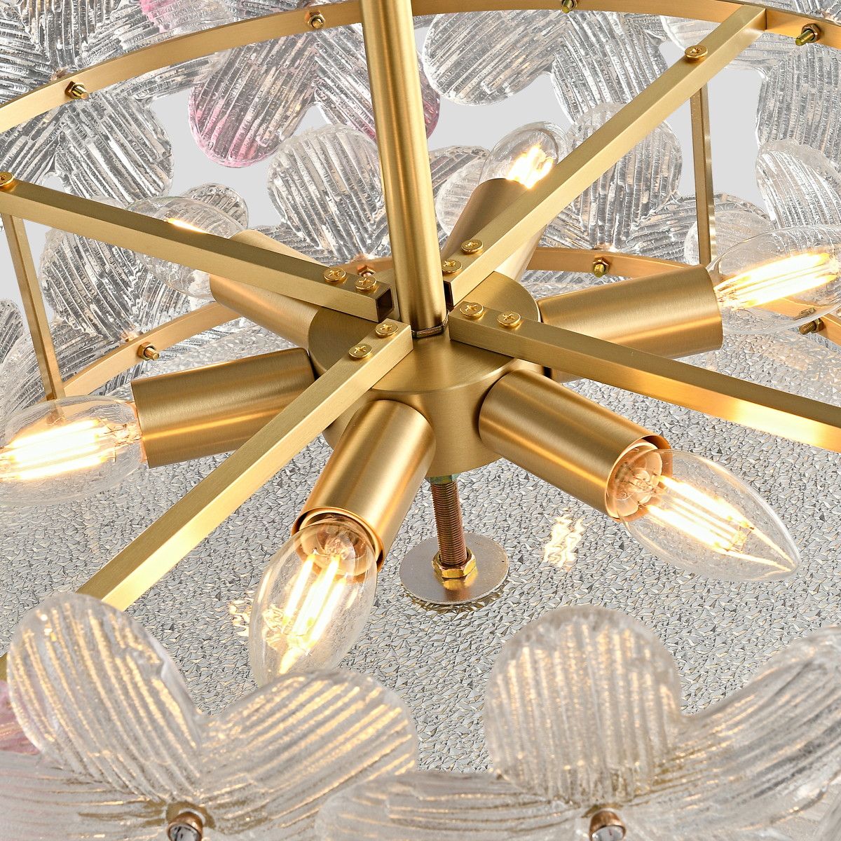 Blossoming Elegance: Modern Luxury Flush Mount Flower Chandelier 7 Blossoming Elegance: Modern Luxury Flush Mount Flower Chandelier - Image 7