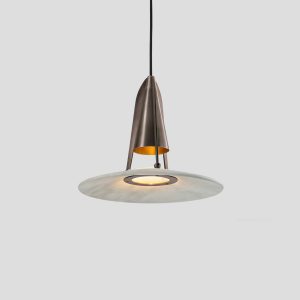 Alabaster Disc Pendant Light